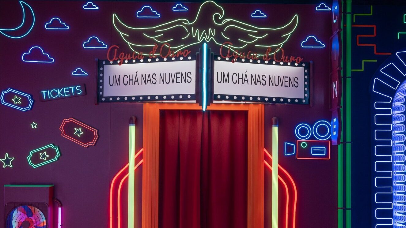 Scenario for entering the Cinema room at Neonia, immersive museum also known as "neon museum in Porto".